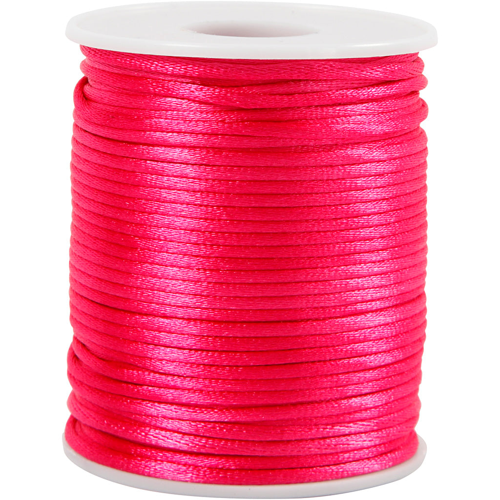 Creativ company satin cord, thickness 2 mm, pink, 50 m 1 roll