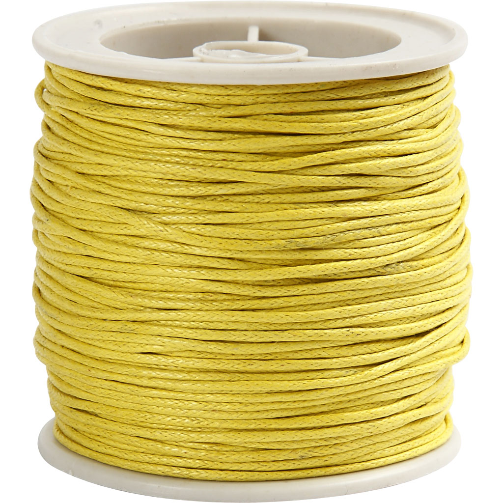 Creativ company cotton cord, thickness 1 mm, yellow, 40 m 1 roll