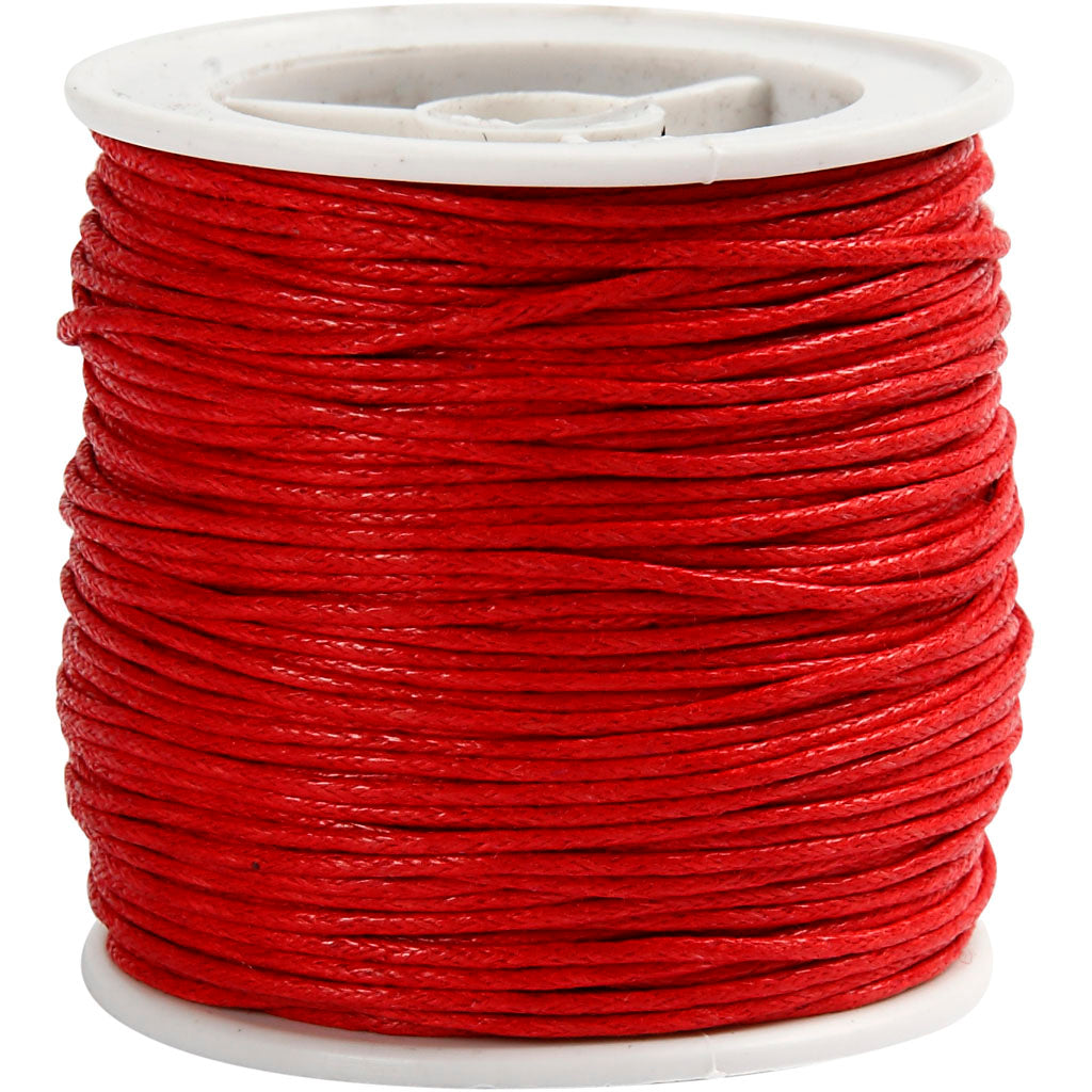 Creativ company cotton cord, thickness 1 mm, red, 40 m 1 roll