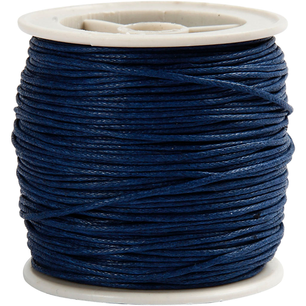 Creativ company cotton cord, thickness 1 mm, blue, 40 m 1 roll