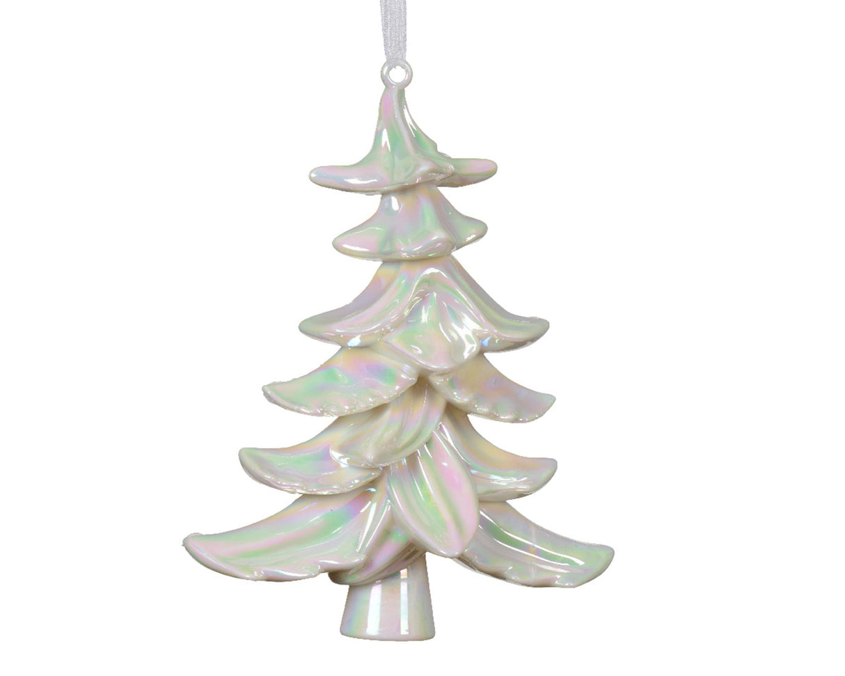 Decoris kersthanger boom iriserend kunststof 18c
