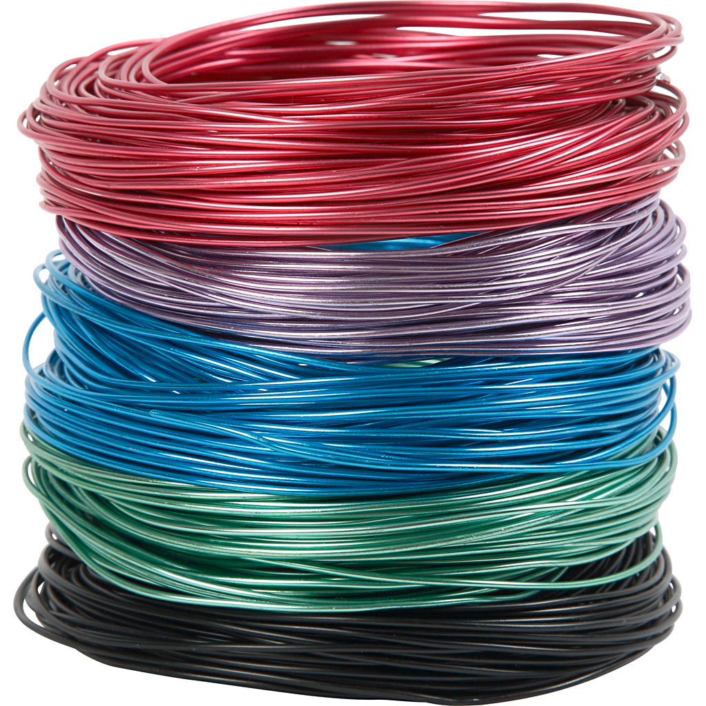 Creativ company aluminum wire, thickness 1.5 mm, various colors, 5x20 m 1 box