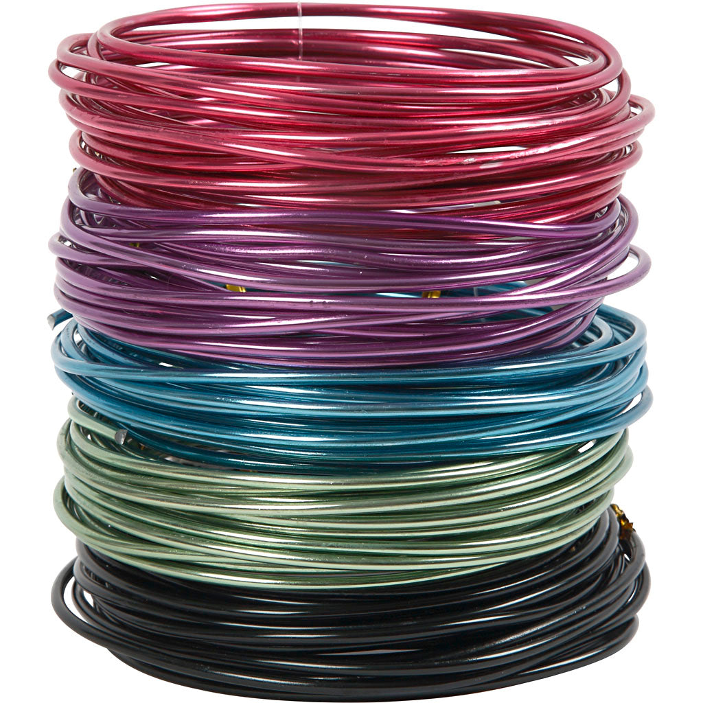 Creativ company aluminum wire, thickness 3 mm, various colors, 5x5 m 1 box
