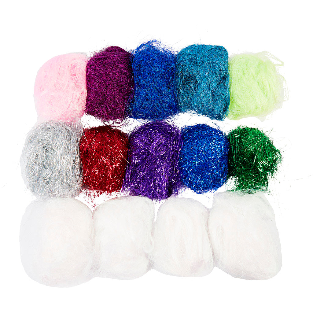 Creativ company plastic fibers, various colors, 500 gr 1 box
