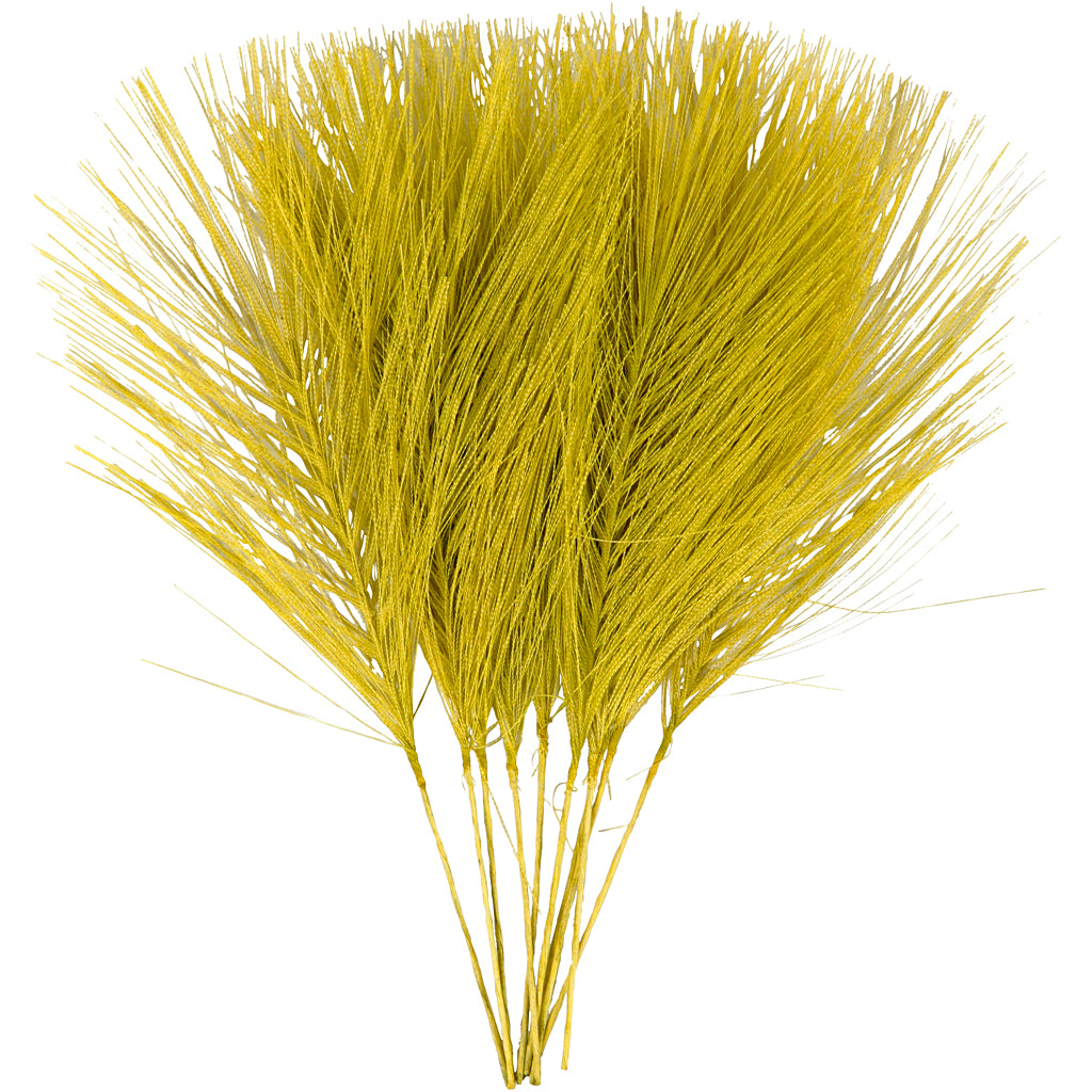 Creativ company artificial feathers, l: 15 cm, w: 8 cm, green, 10 pieces in a box