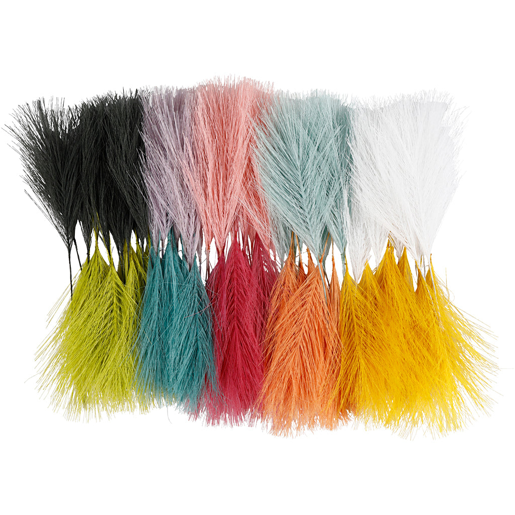 Creativ company artificial feathers, l: 15 cm, w: 8 cm, 100 pieces 1 box