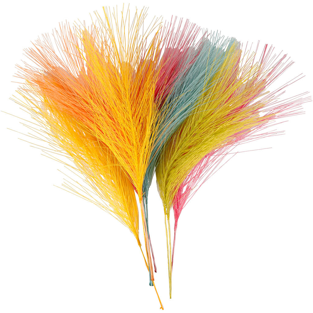 Creativ company artificial feathers, l: 15 cm, w: 8 cm, various colours, 10 pieces in a box