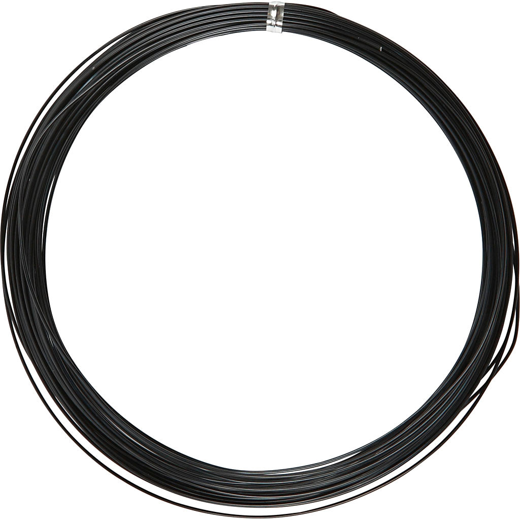 Creativ company aluminum wire, round, thickness 1 mm, black, 16 m 1 roll