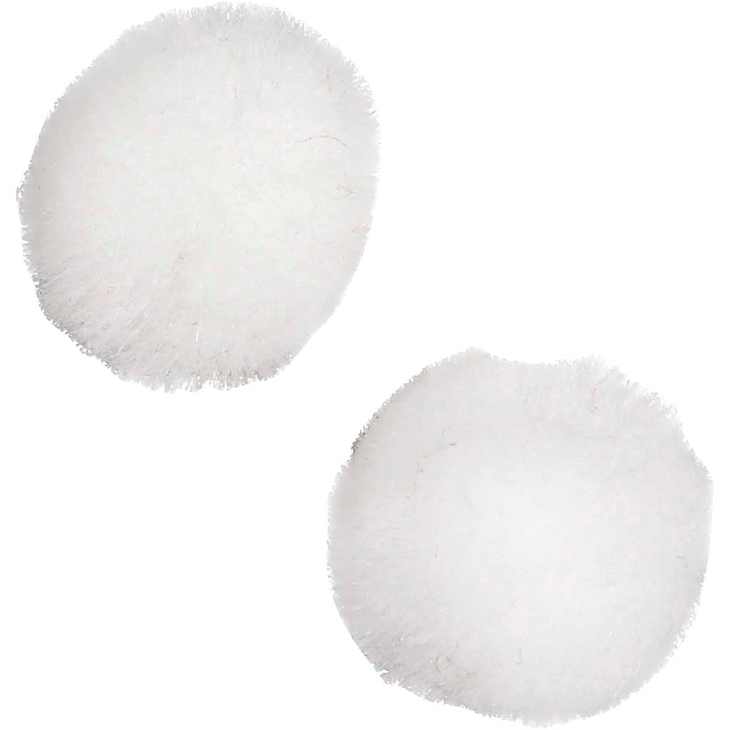 Creativ company pom-poms, d 15 mm, white, 200 pieces 1 box
