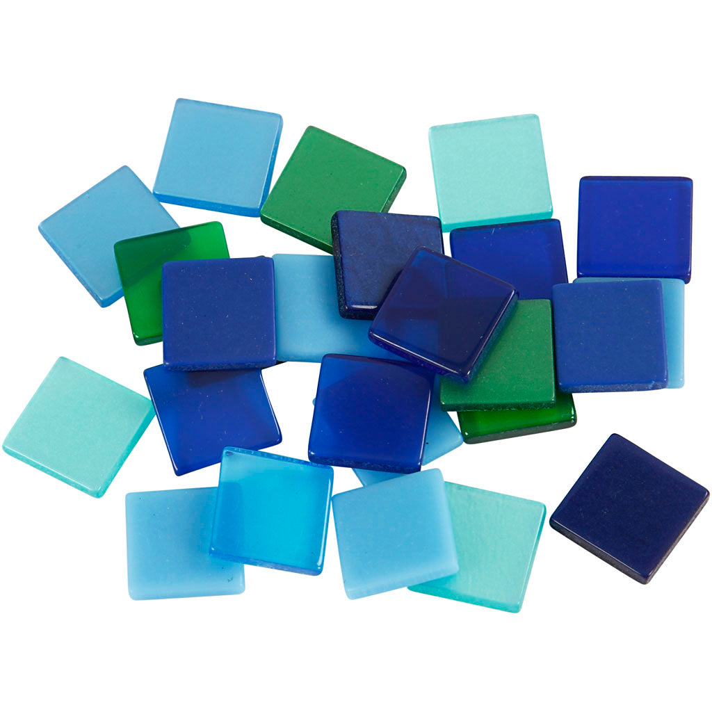 Creativ company mini mosaic, size 10x10 mm, thickness 2 mm, blue-green harmony, 25 g 1 box