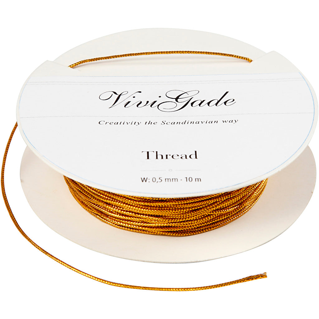 Vivi gade draad, dikte 0,5 mm, goud, 10 m 1 rol