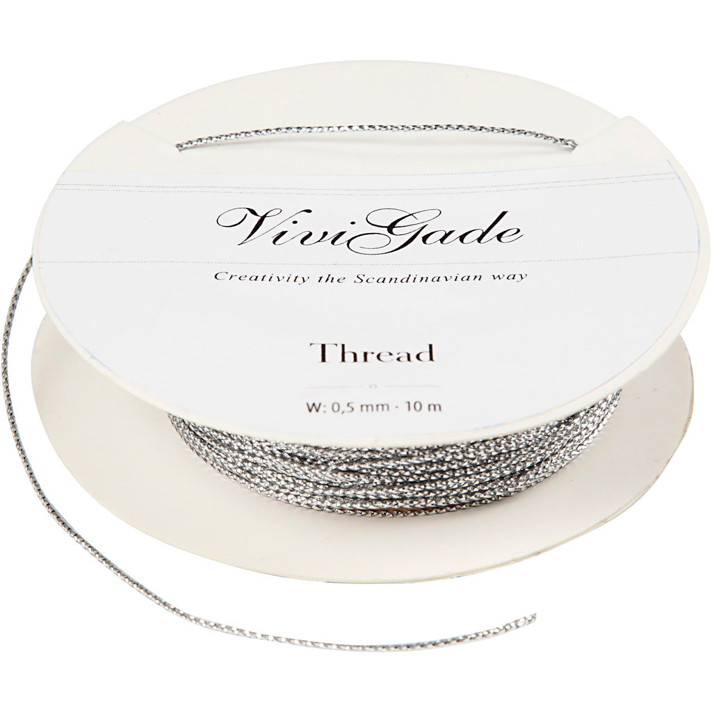 Vivi gade draad, dikte 0,5 mm, zilver, 10 m 1 rol