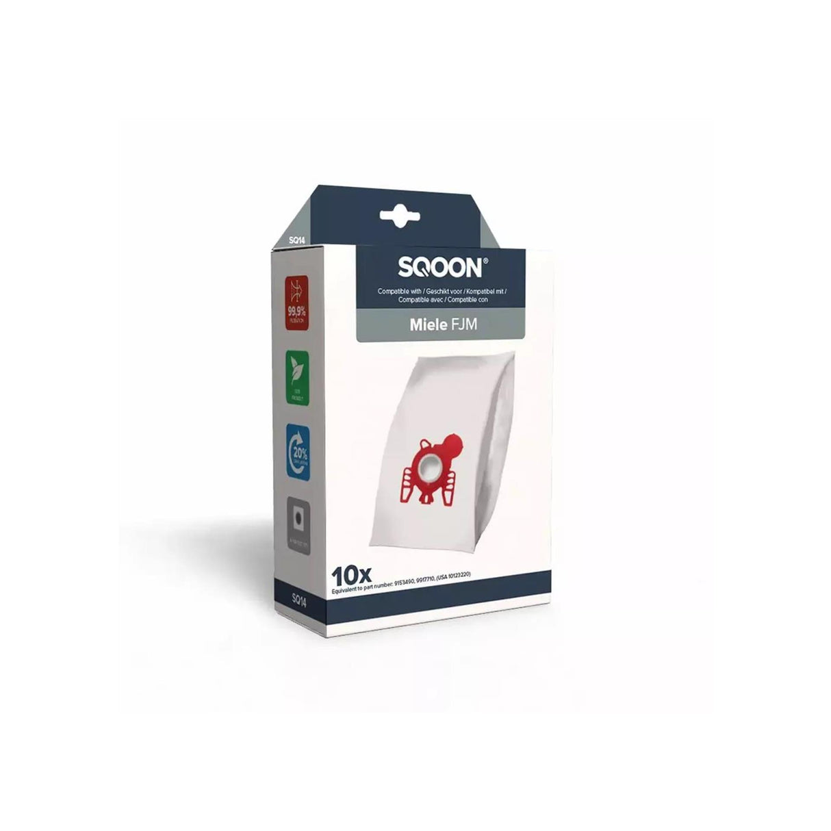 Sqoon stofzuigerzak miele fjm 10st