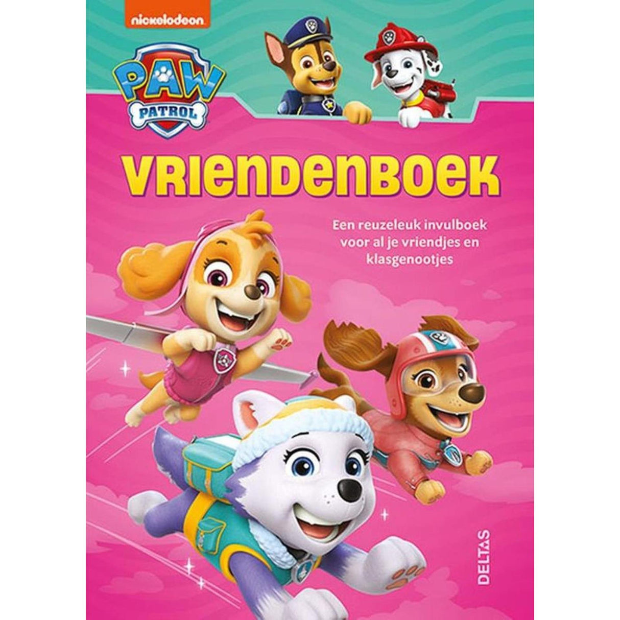 Deltas paw patrol vriendenboek roze