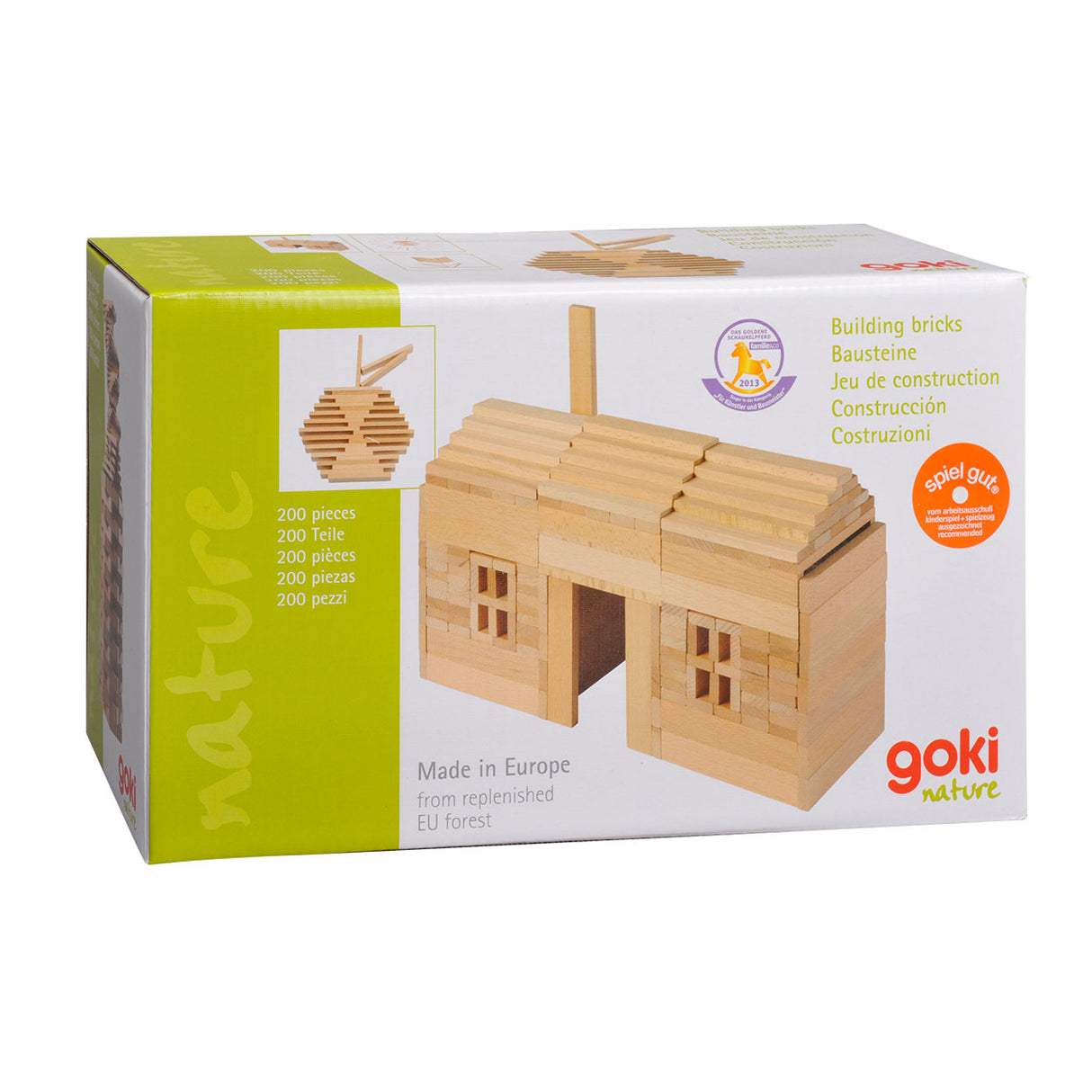 Goki Wooden Building Planks, 200pcs.