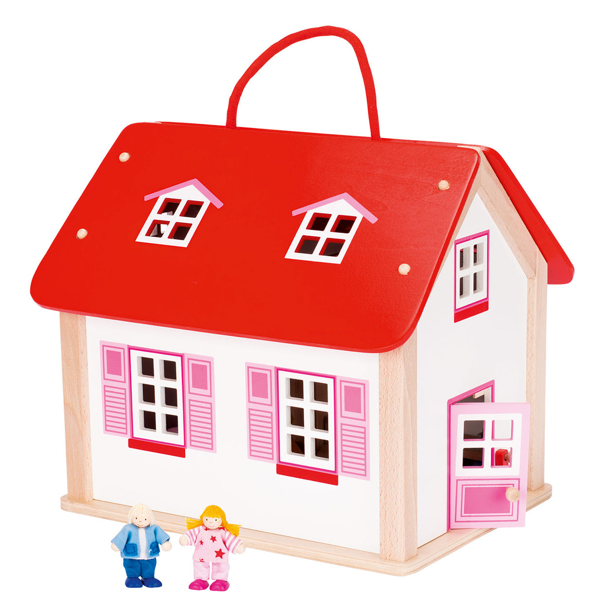 Goki Wooden Dollhouse Suitcase with Accessories