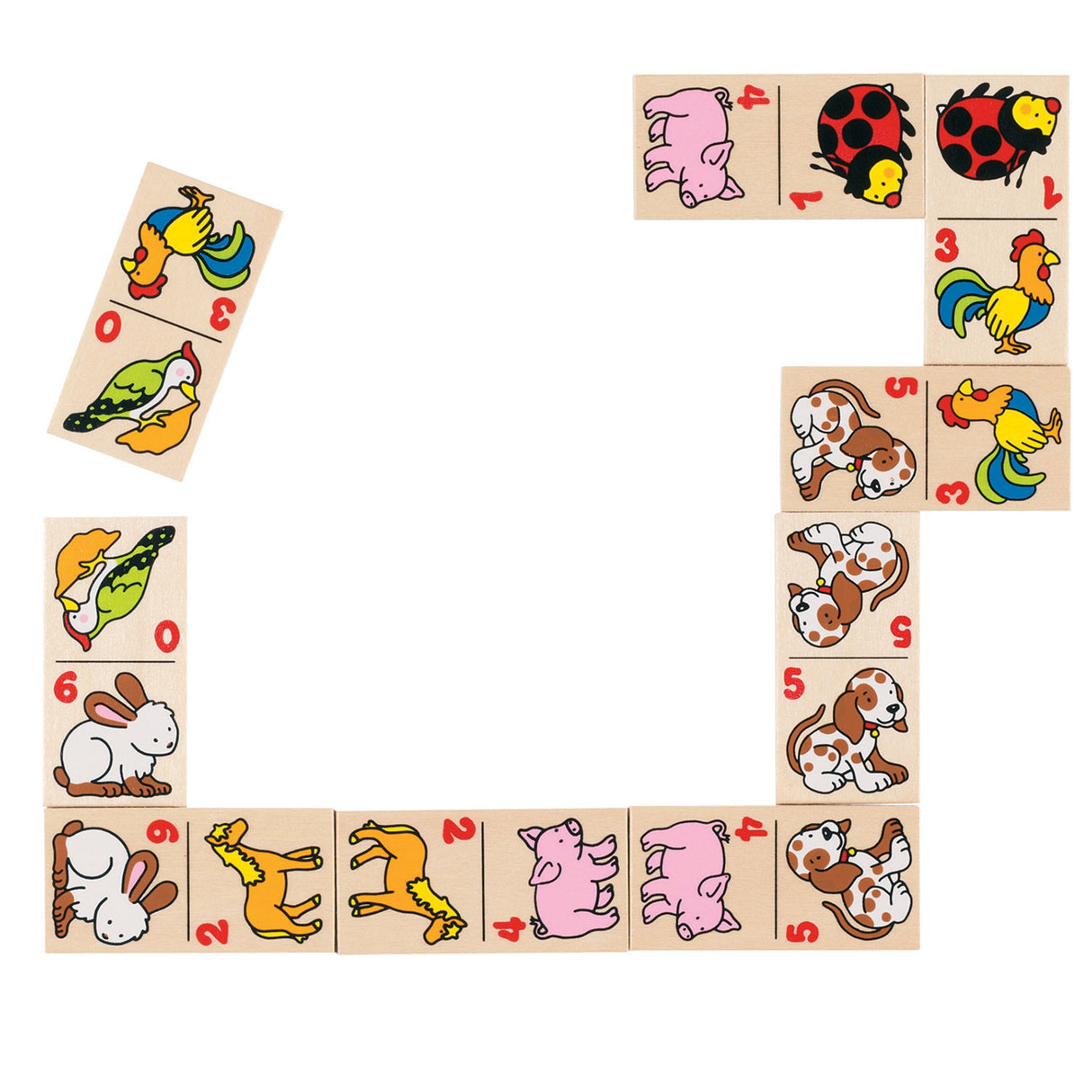 Goki domino animals, 28 stones