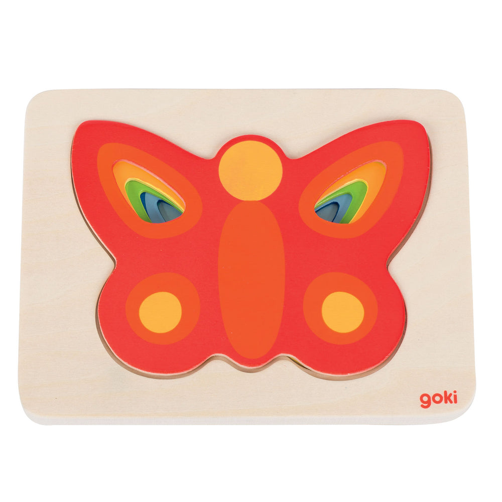 Goki -Schicht -Puzzle -Schmetterling, 5 Schichten