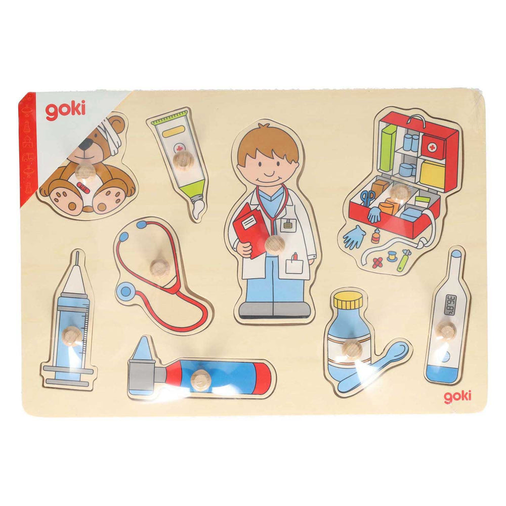 Goki Wooden Nick Puzzle - En el doctor