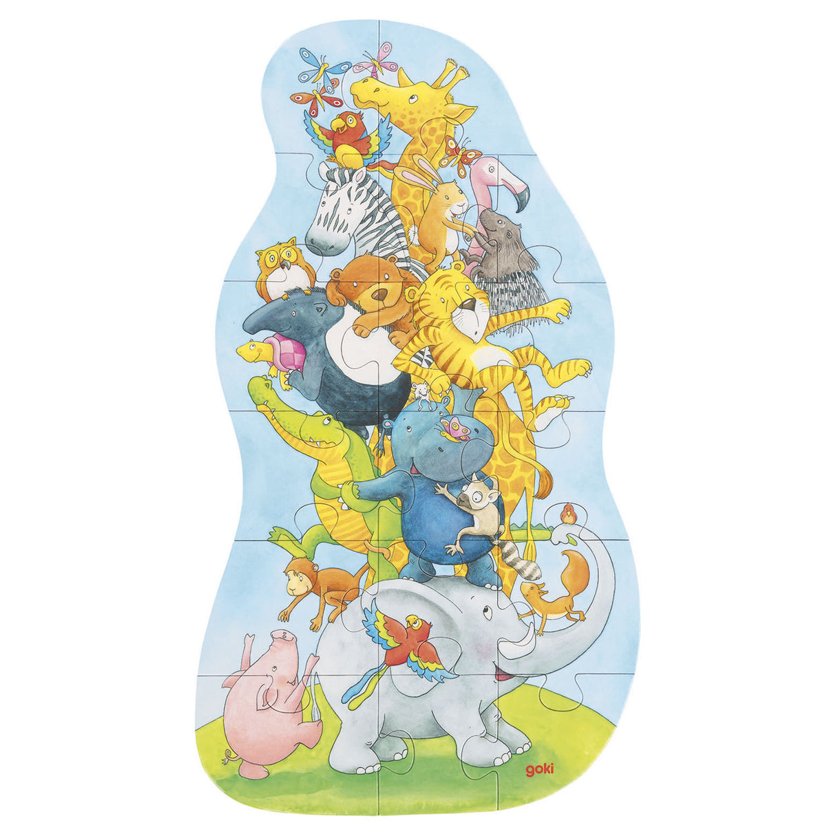 Goki Jigsaw Puzzle XXL Animais Pirâmide, 17ª.