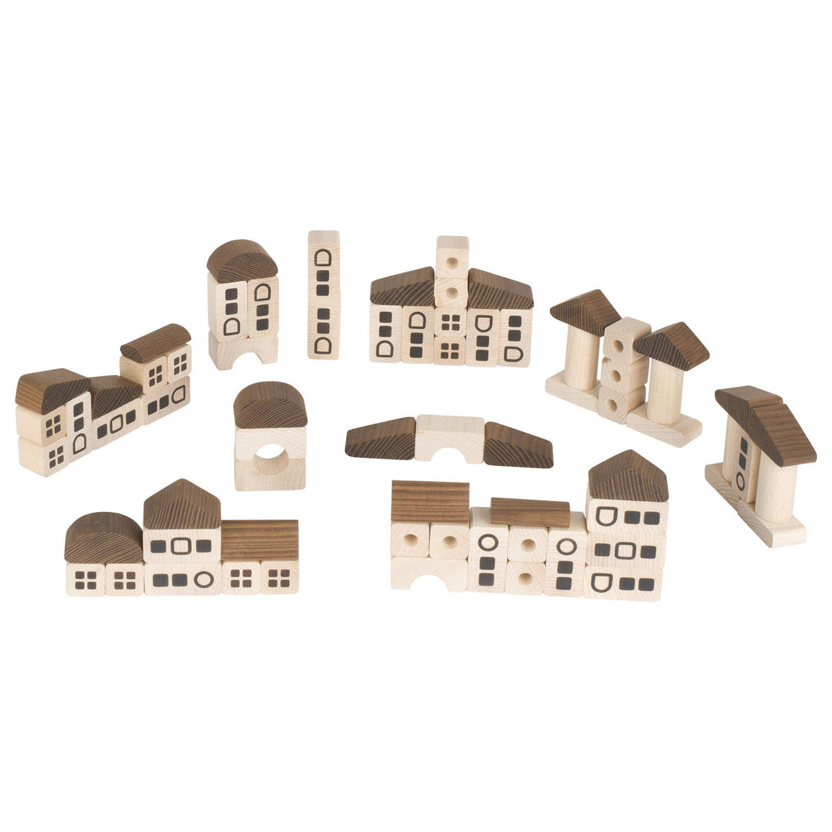 Goki Wooden Building Blocks City, 70pcs.