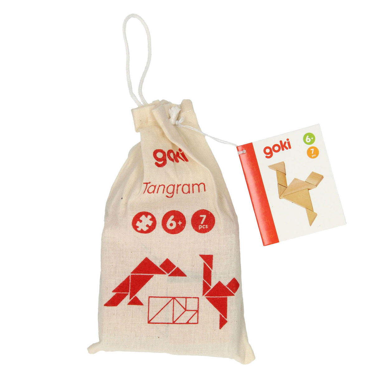 Puzzle de tangram en bois Goki