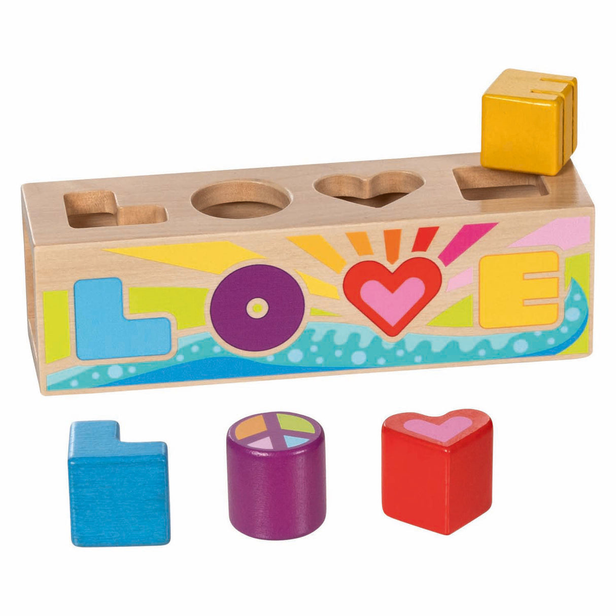 Goki boîte de tri en bois forme trieur amour