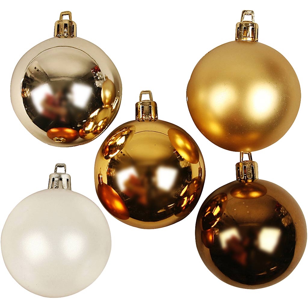 Creativ company Christmas balls, d 6 cm, gold, 20 pieces 1 box