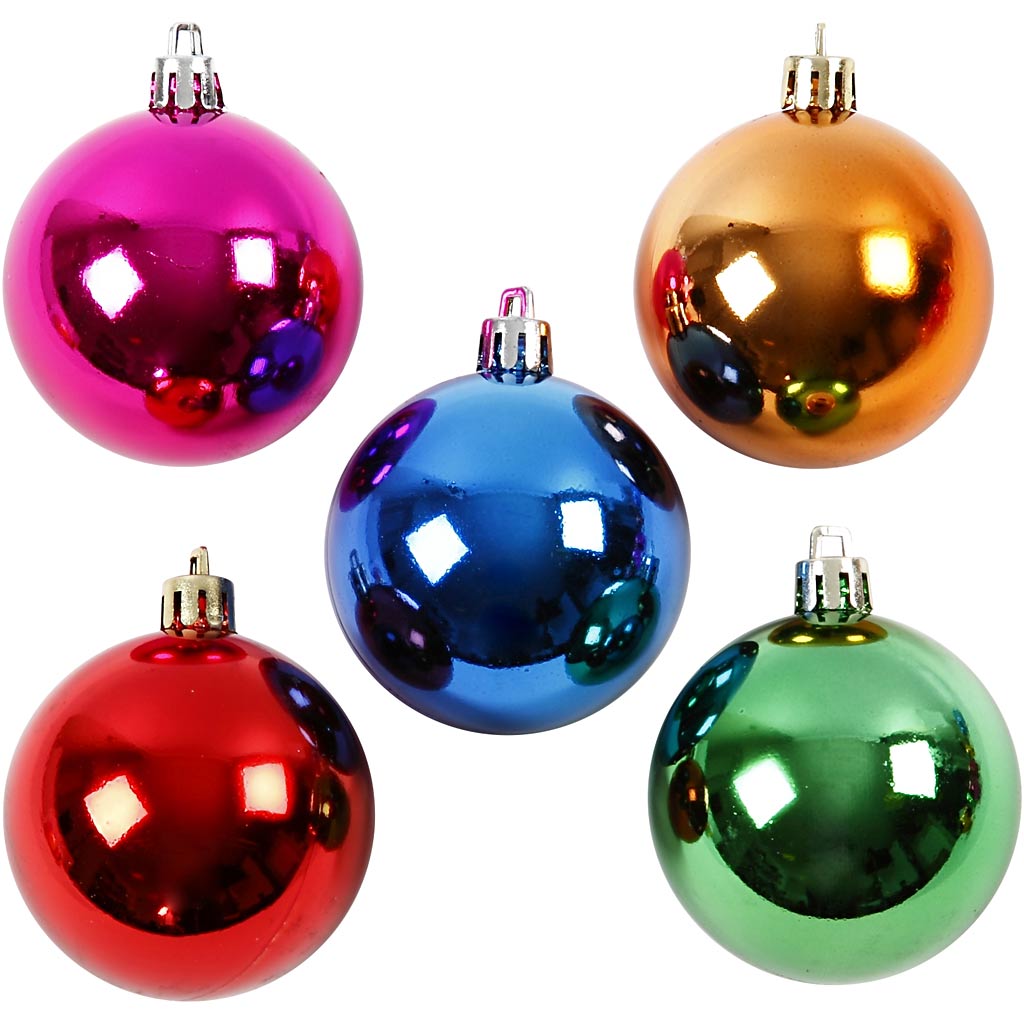Creativ company Christmas balls, d 6 cm, strong colors, 20 pieces 1 box