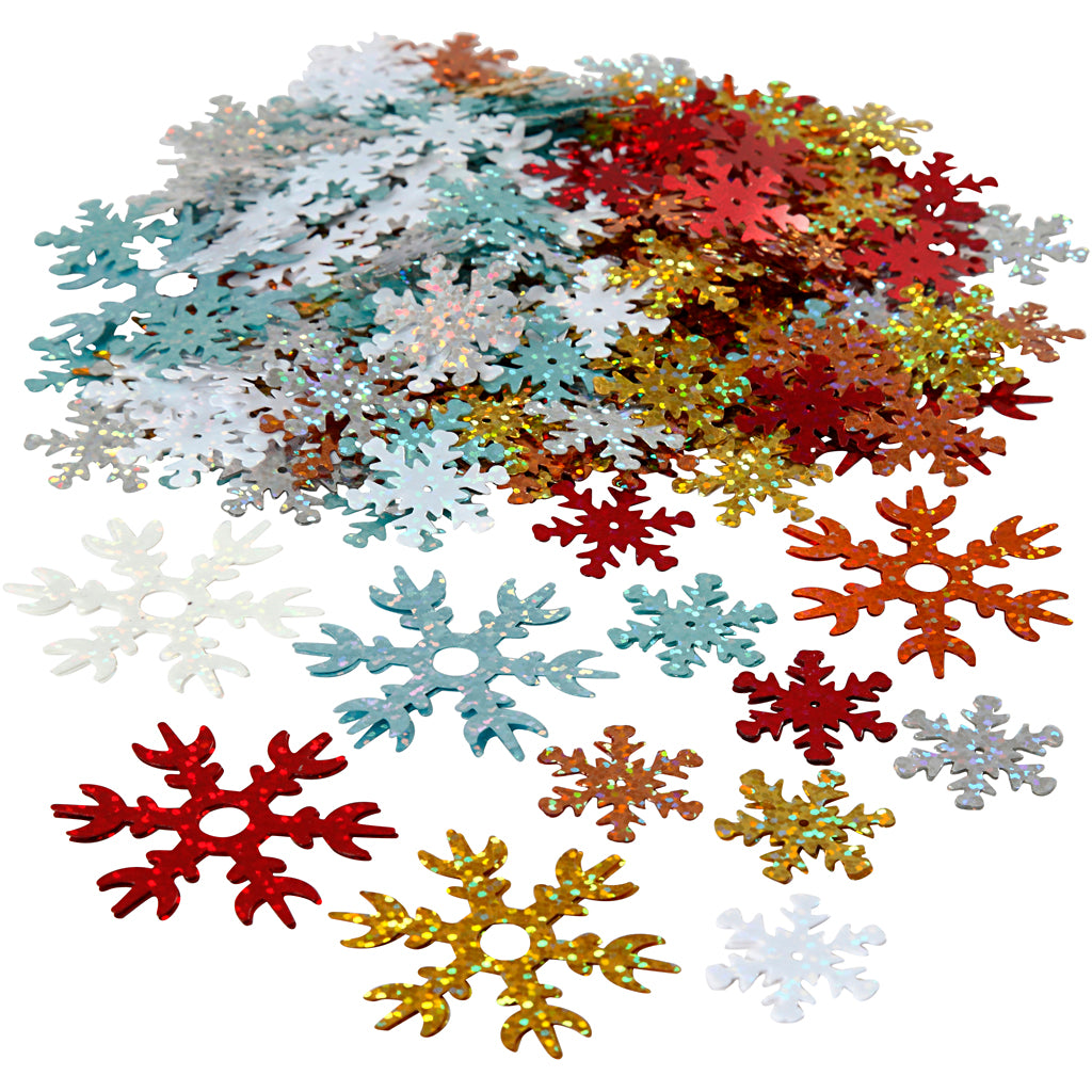 Creativ company sequins, size 25+45 mm, various colors, 250 g 1 box