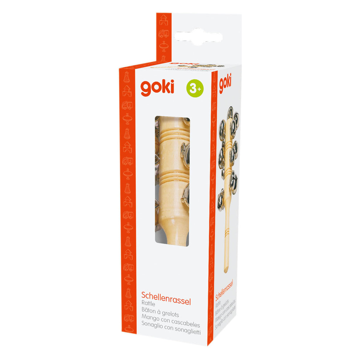 Goki träinstrumentklocka stick med 13 samtal