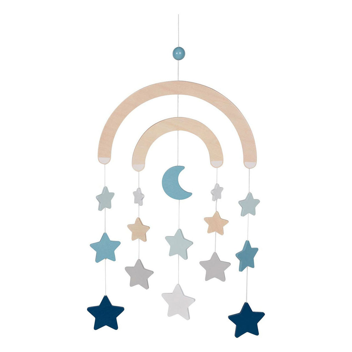 Goki wooden baby mobile starry sky sky blue