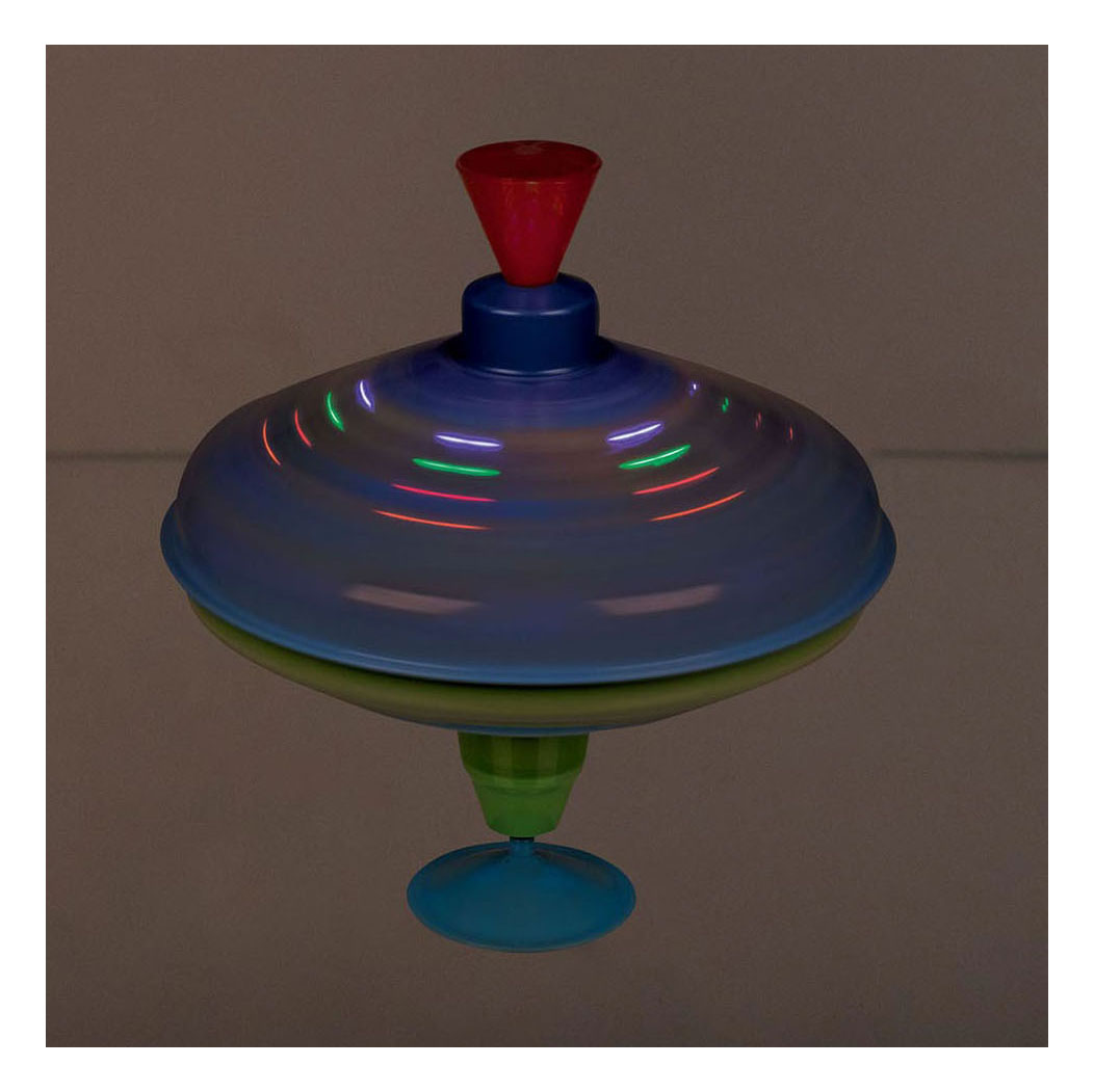 Goki buzzing top space with light