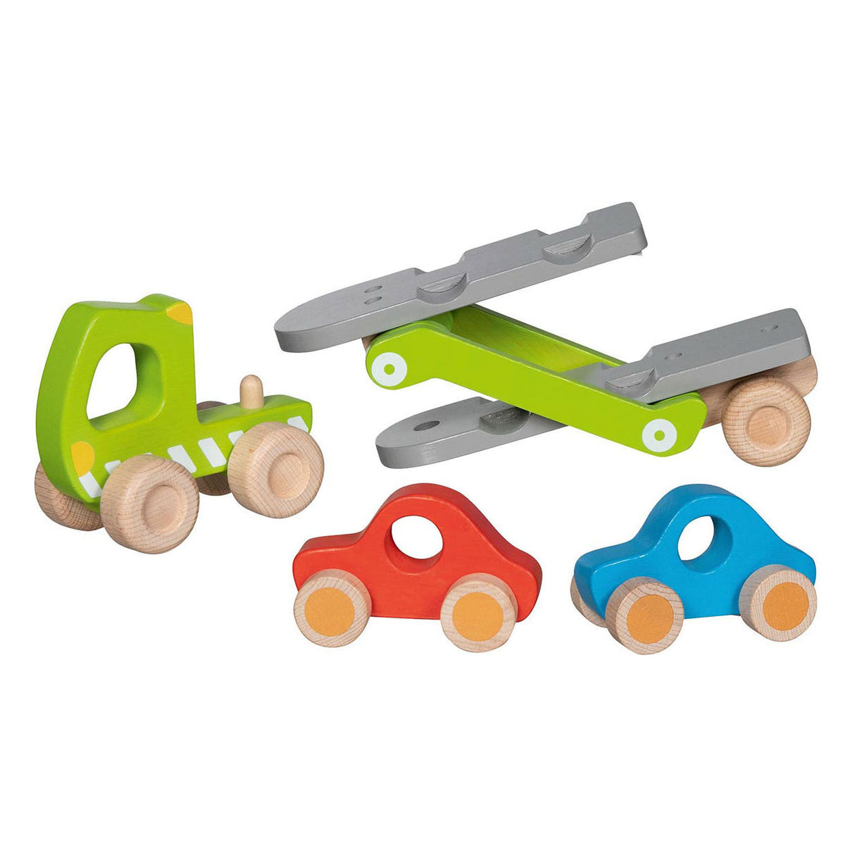 Goki Wooden Auto Transporter con 2 veicoli