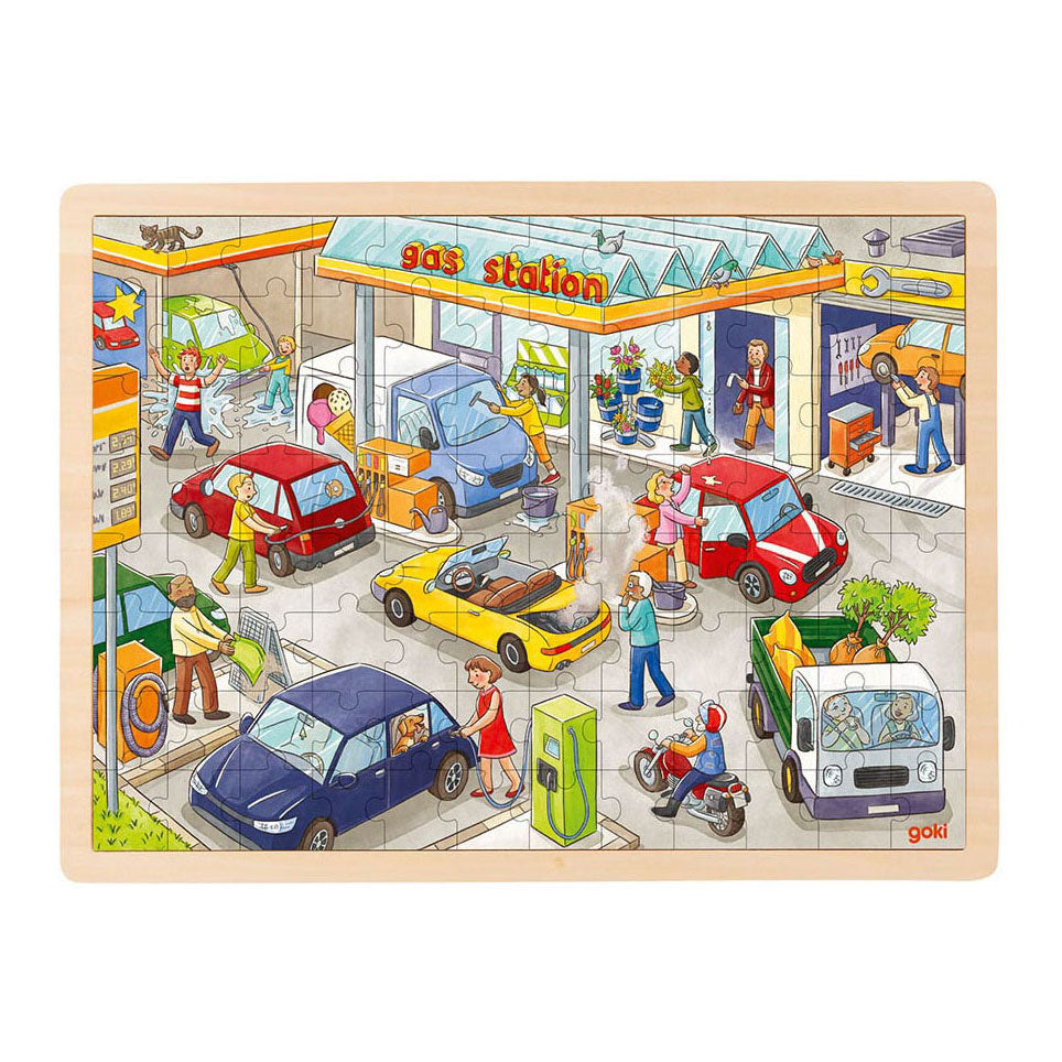 GOKI HOOLSAM JIGSAW Puzzle -Tankstelle, 96st.