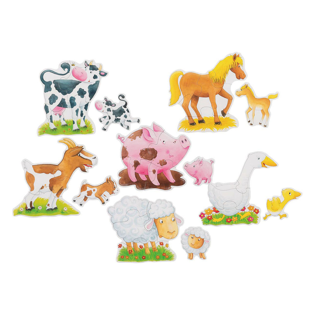 Goki wooden jigsaw puzzle farm animals, 25 pcs.