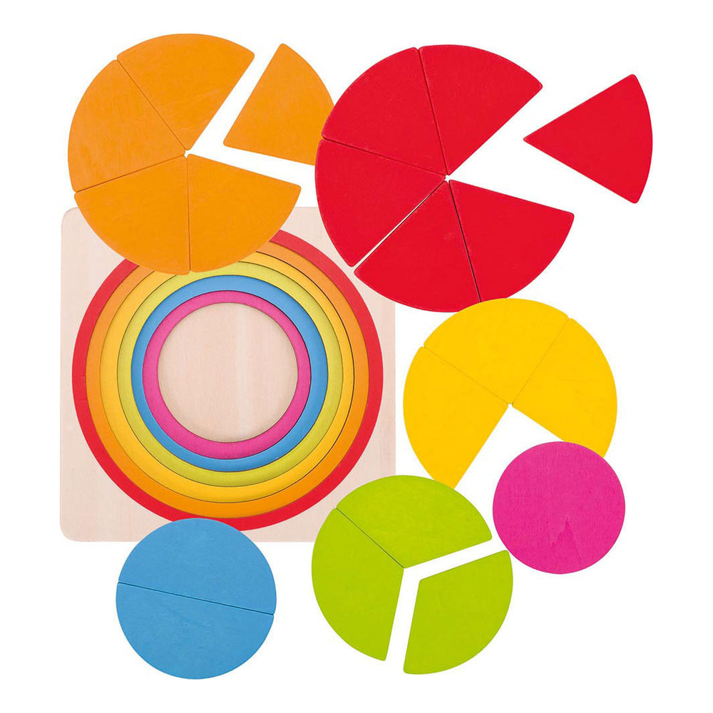 Goki wooden layered puzzle circle, 21st.
