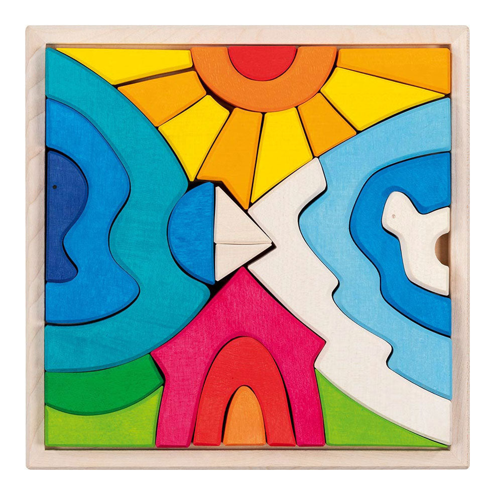 Goki Wooden Blooding Blocs Small Polar Bear, 22dlg.