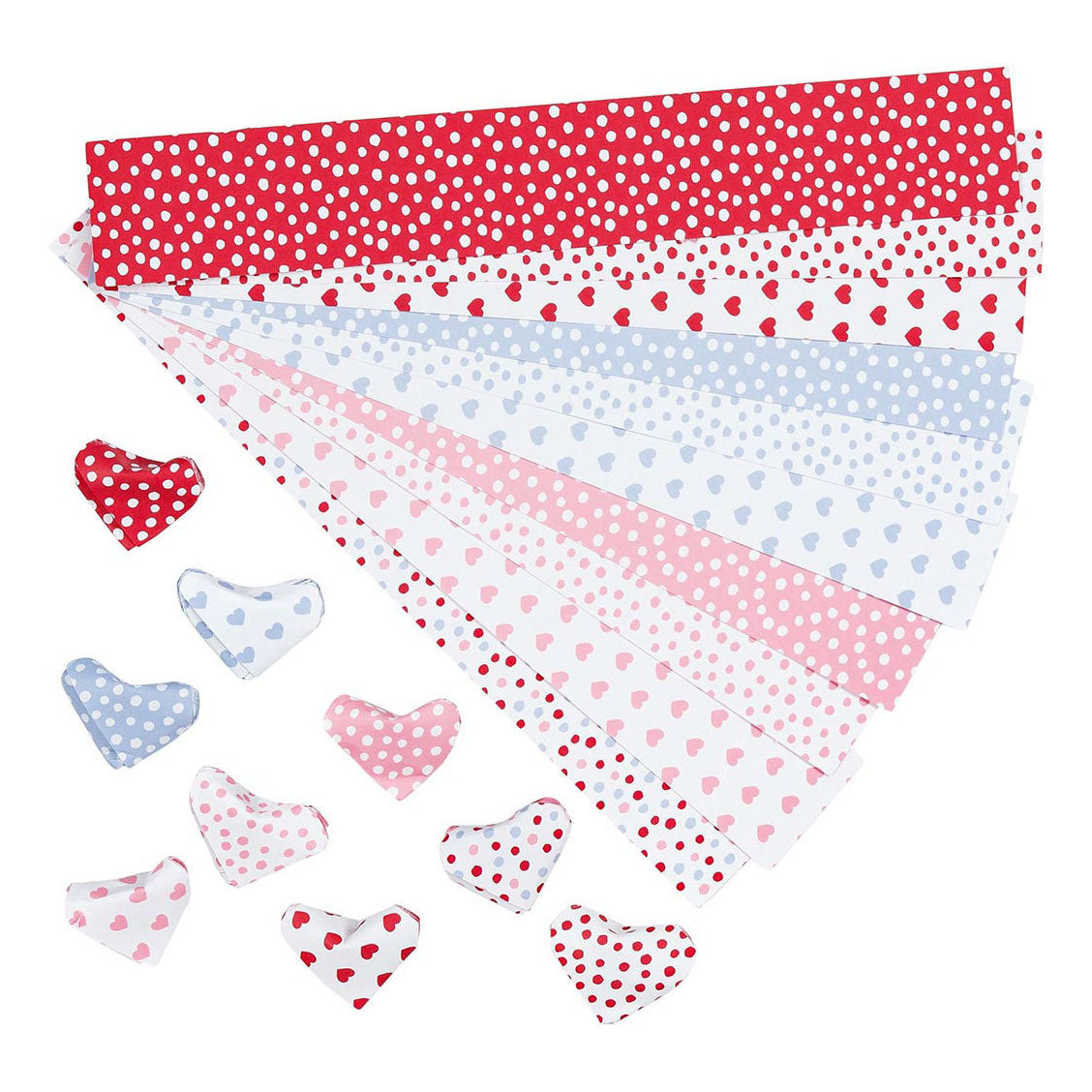 Goki origami folding heart craft kit