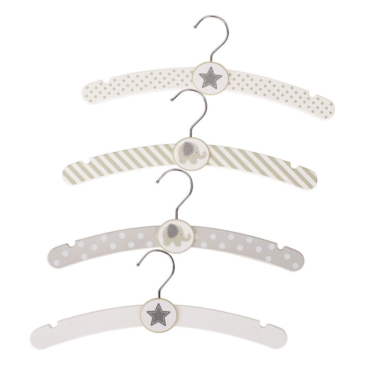 Goki -Holzkleidungshänger Elefant und Sterne
