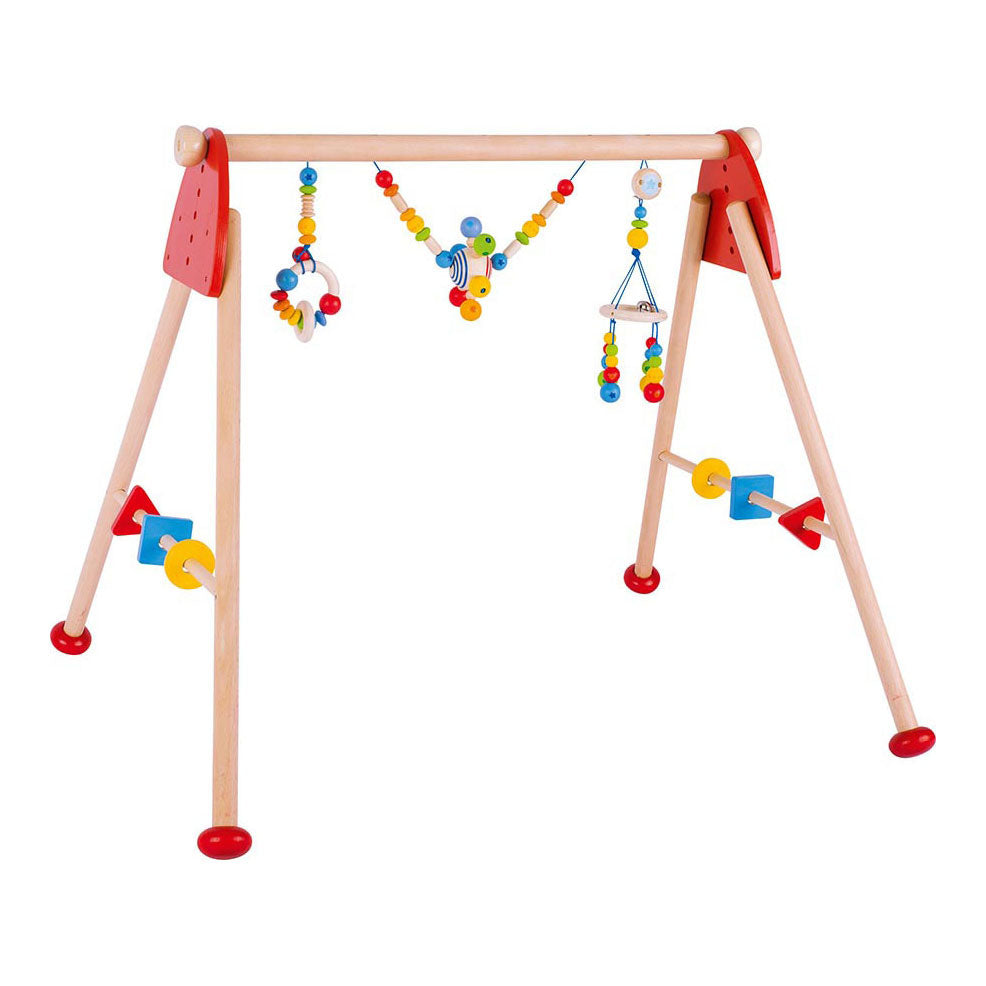 Goki wooden baby gym rainbow