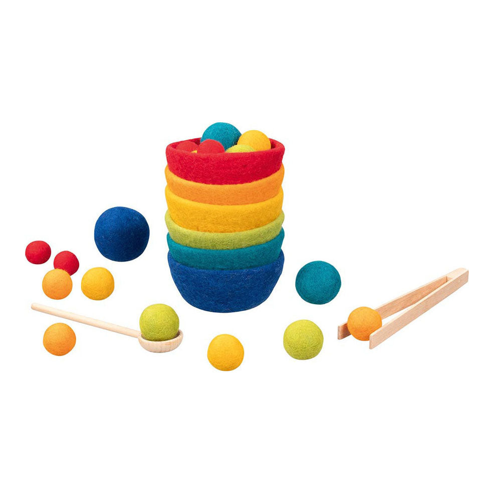 Goki color sorting game wool