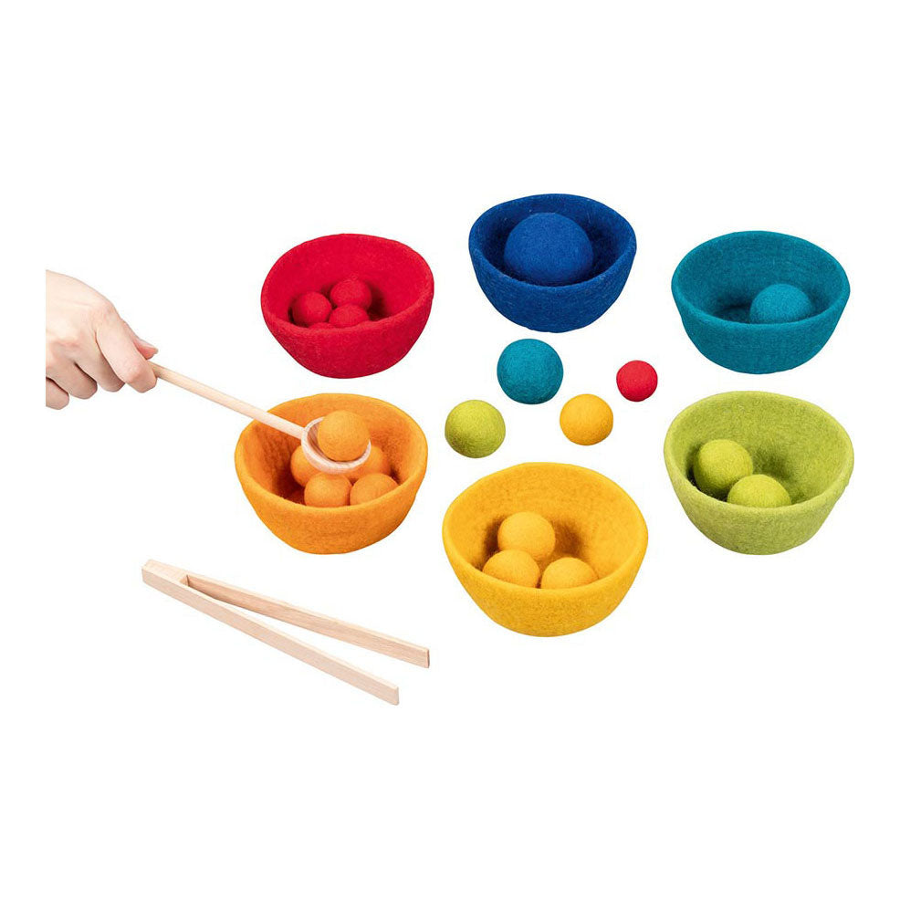 Goki color sorting game wool