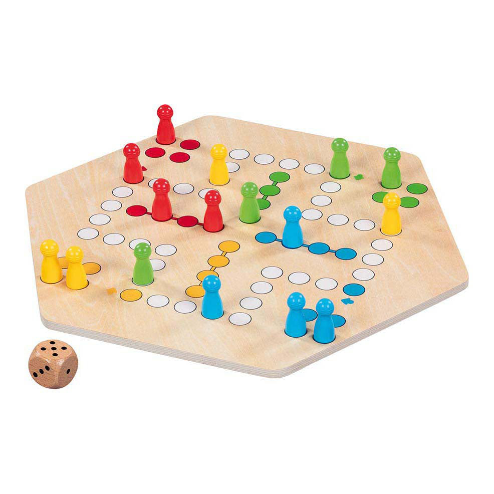 Goki wooden ludo game 6 players