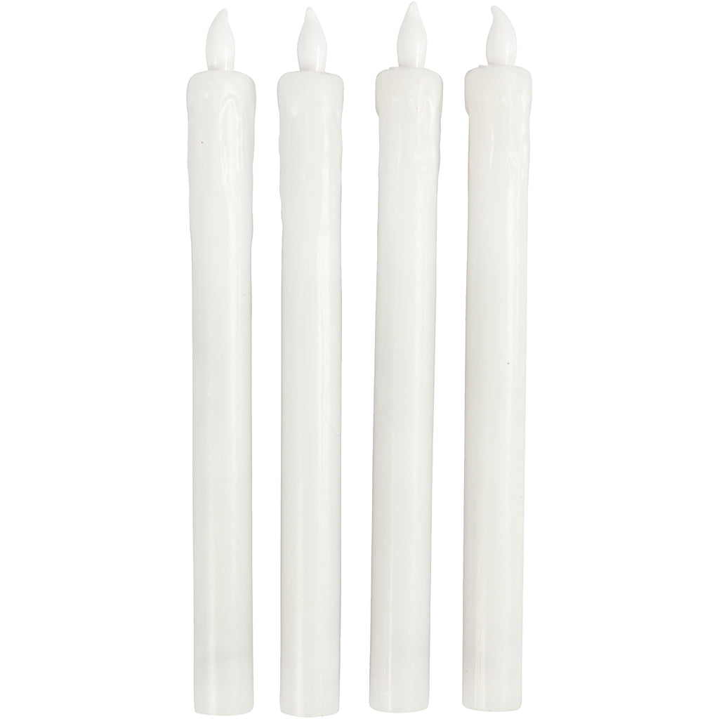 Creativ company LED candles, h: 24.5 cm, d 20 mm, 4 pieces 1 box