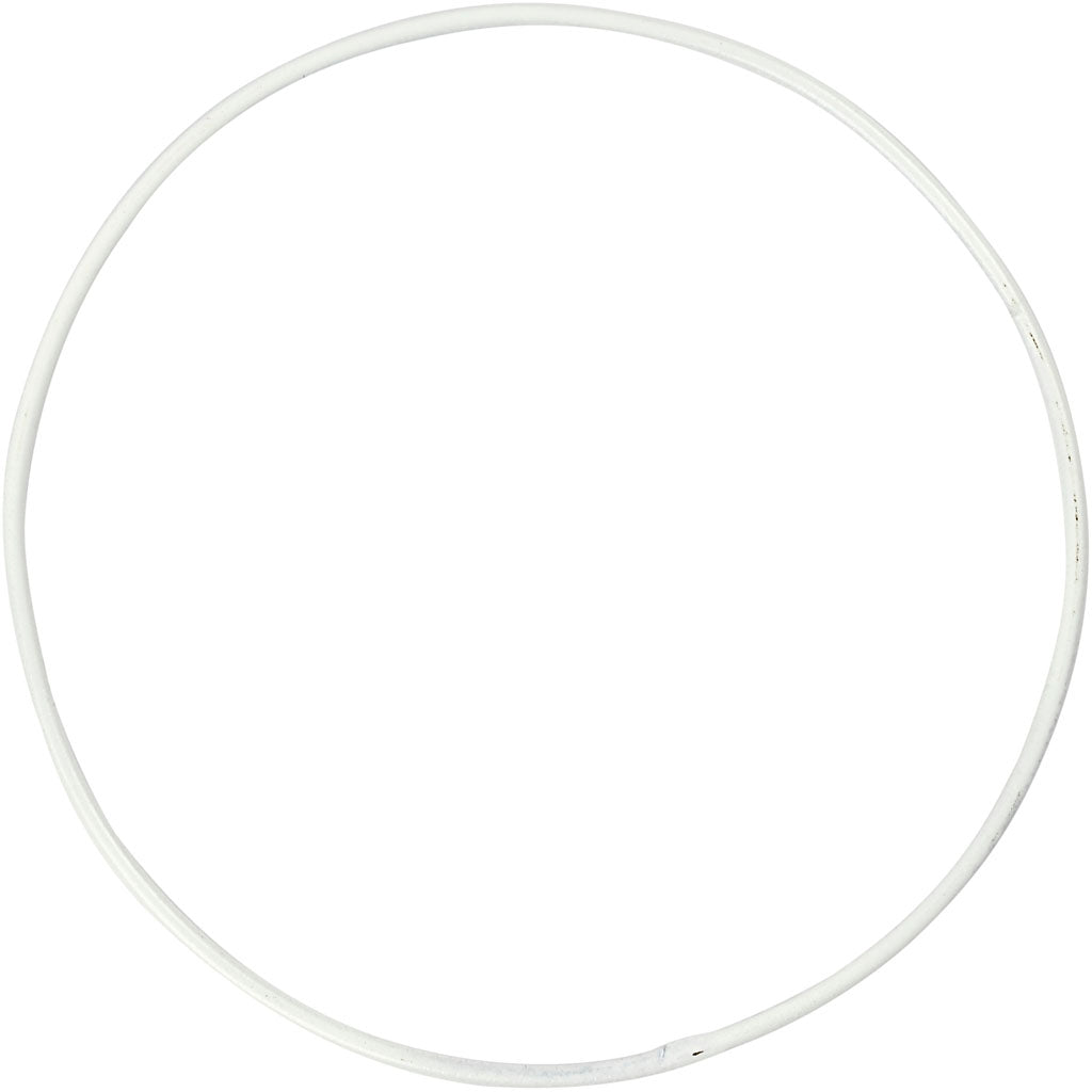 Creativ company metal wire ring, d 10 cm, thickness 2 mm, white, 10 pieces in a box