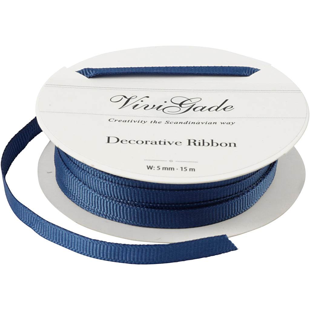 Creativ company decoration ribbon, w: 6 mm, blue, 15 m 1 roll