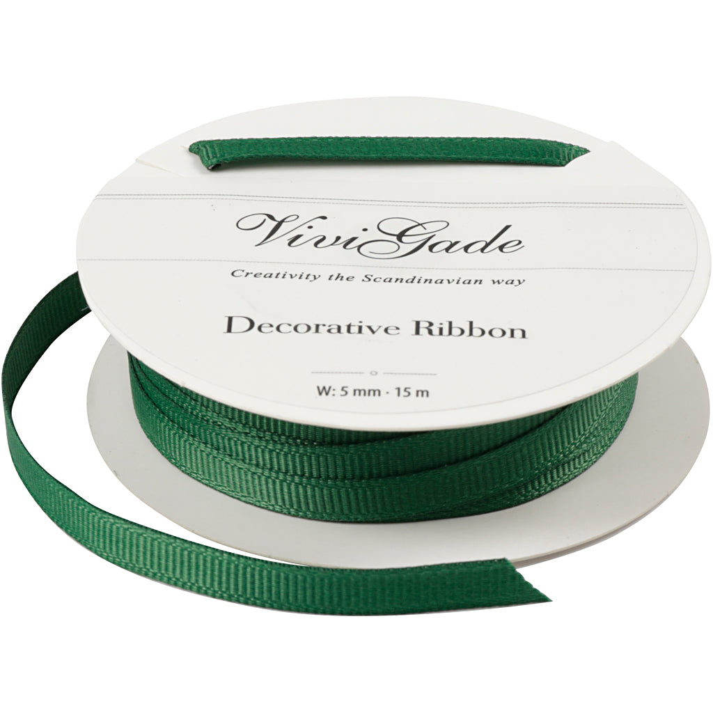Creativ company decoration ribbon, w: 6 mm, green, 15 m 1 roll