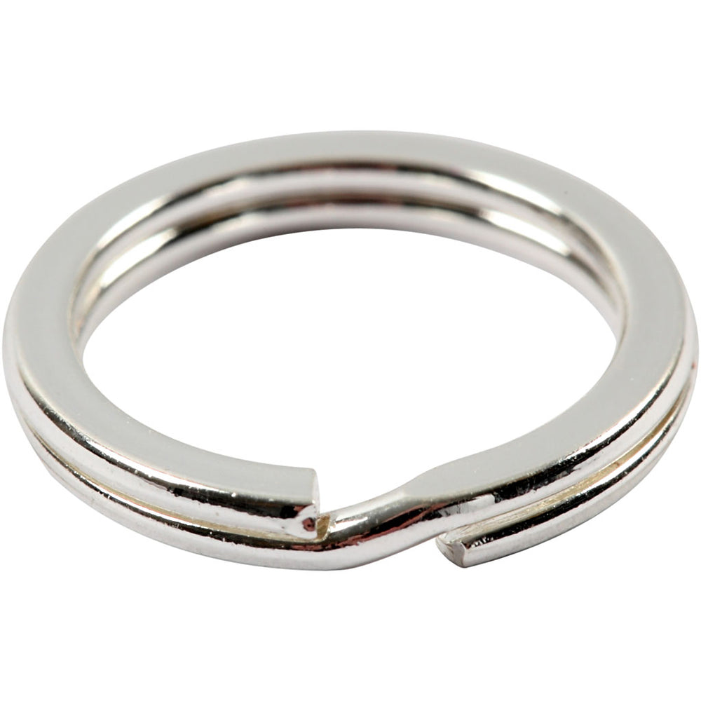 Vivi Gade split ring, d 15 mm, silver-plated, 15 pieces in a box