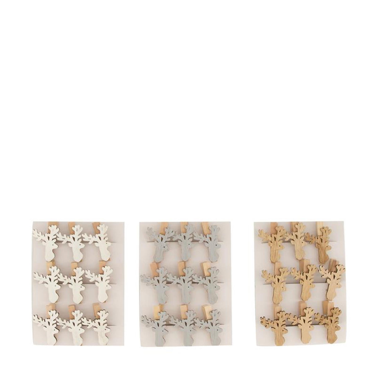 Naturel collections rendier hout kerstknijper 6-delig